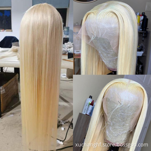 30 Inch 613 Lace Front Wig Human Hair Virgin 13x6 613 Transparent Hd Lace Frontal Wigs, 613 Blonde Cuticle Aligned Full Lace Wig